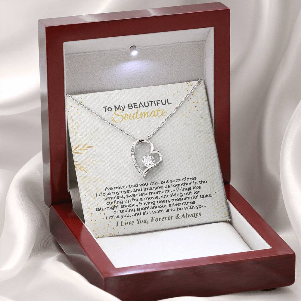 To My Soulmate - I Miss You - Forever Love Necklace Gift Set - WFL28.3