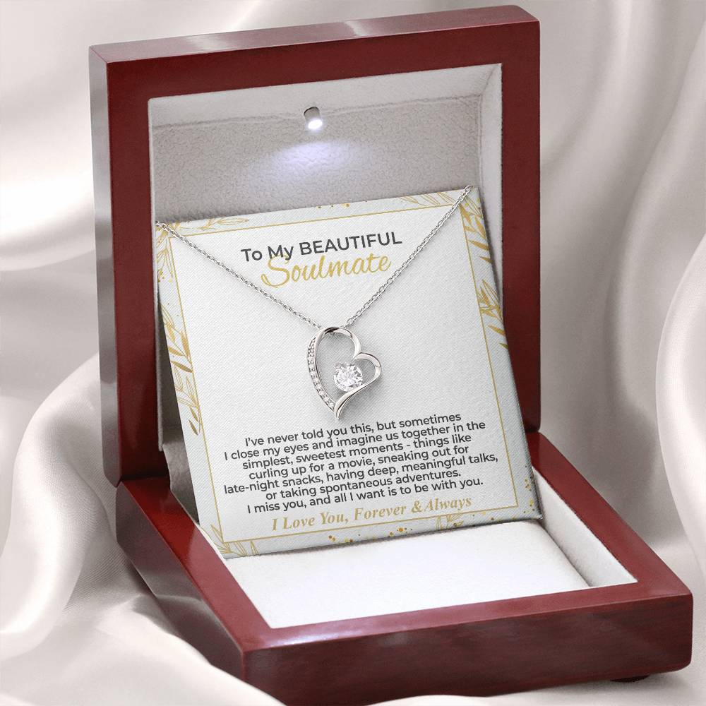 To My Soulmate - I Miss You - Forever Love Necklace Gift Set - WFL28.2