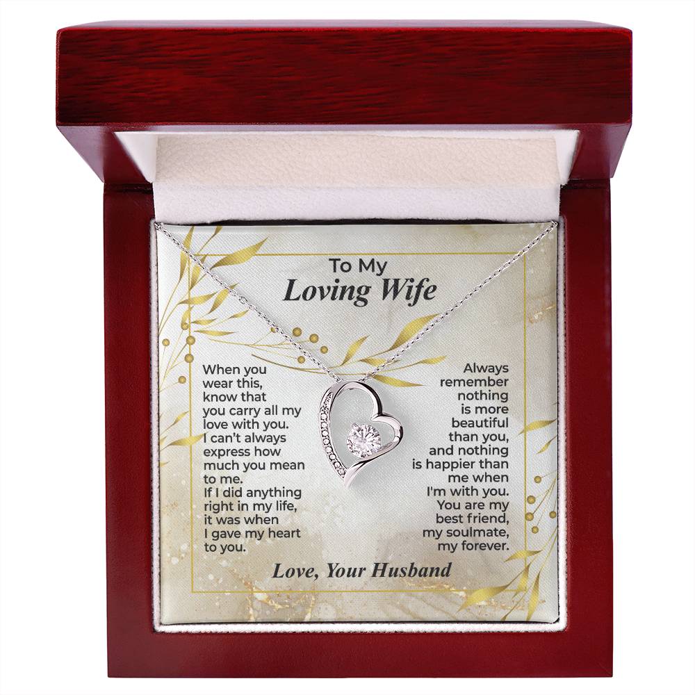 To My Wife – You Carry All My Love - Necklace Gift Set – WFL30.3