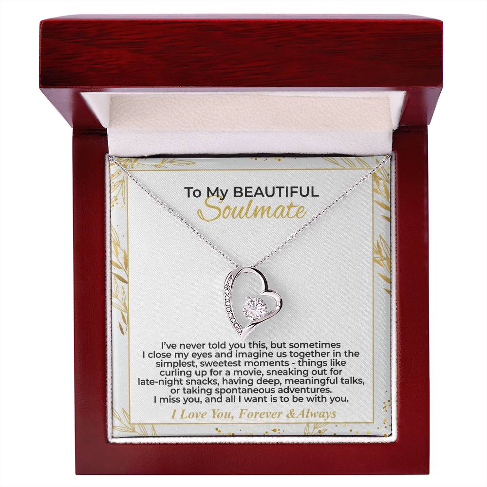 To My Soulmate - I Miss You - Forever Love Necklace Gift Set - WFL28.2