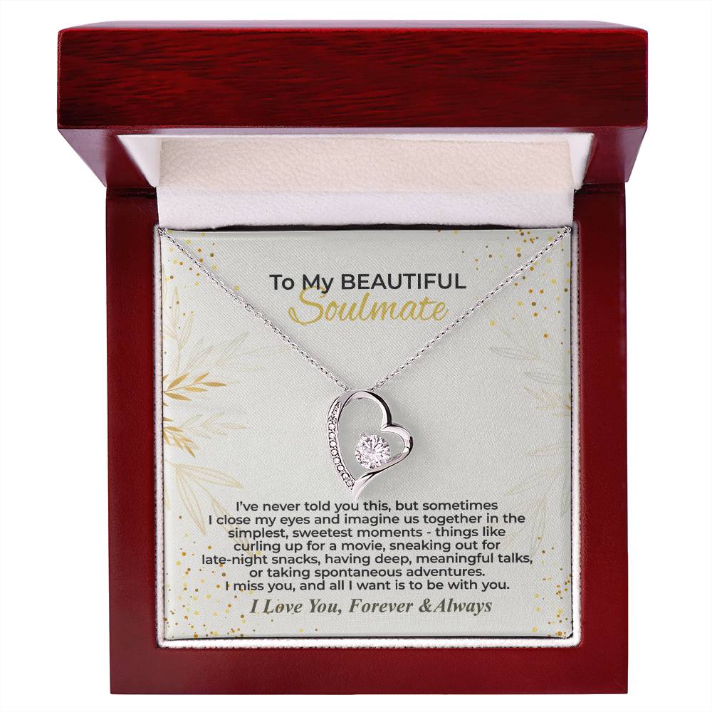 To My Soulmate - I Miss You - Forever Love Necklace Gift Set - WFL28.3