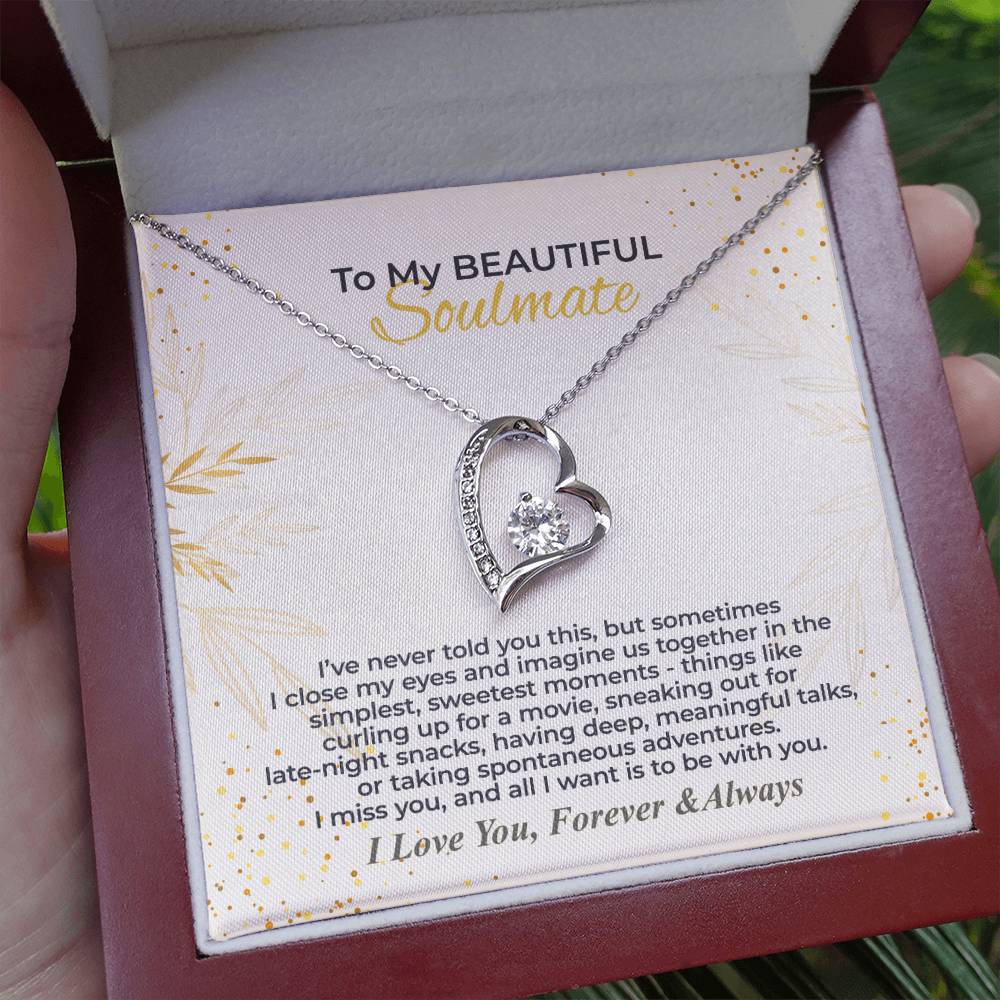 To My Soulmate - I Miss You - Forever Love Necklace Gift Set - WFL28.3