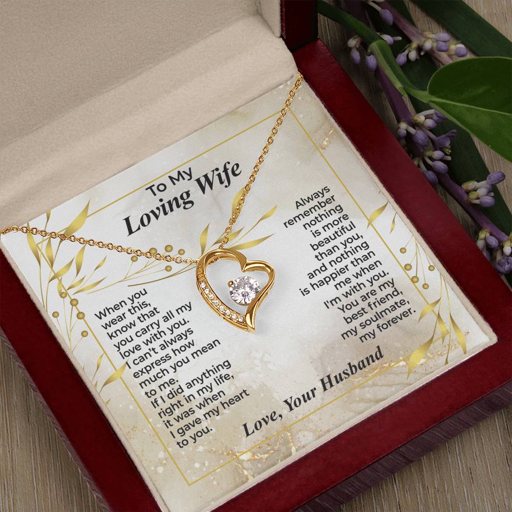 To My Wife – You Carry All My Love - Necklace Gift Set – WFL30.3