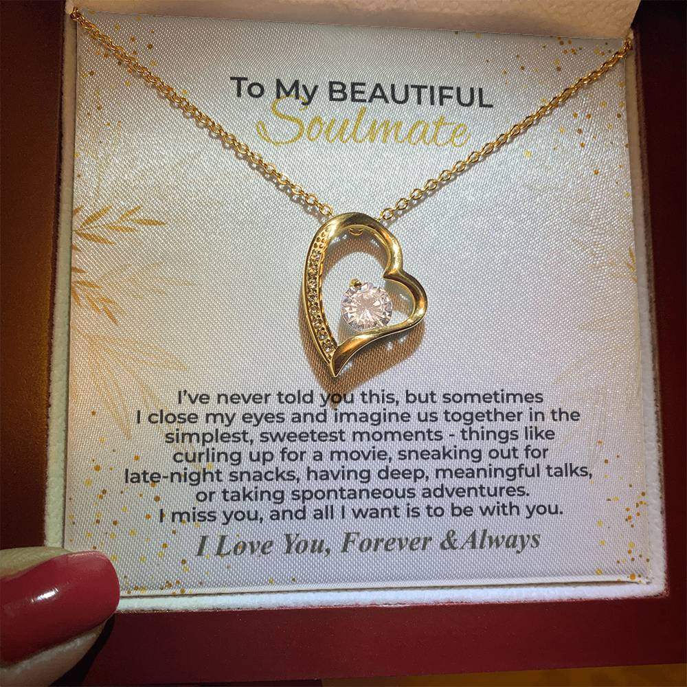 To My Soulmate - I Miss You - Forever Love Necklace Gift Set - WFL28.3