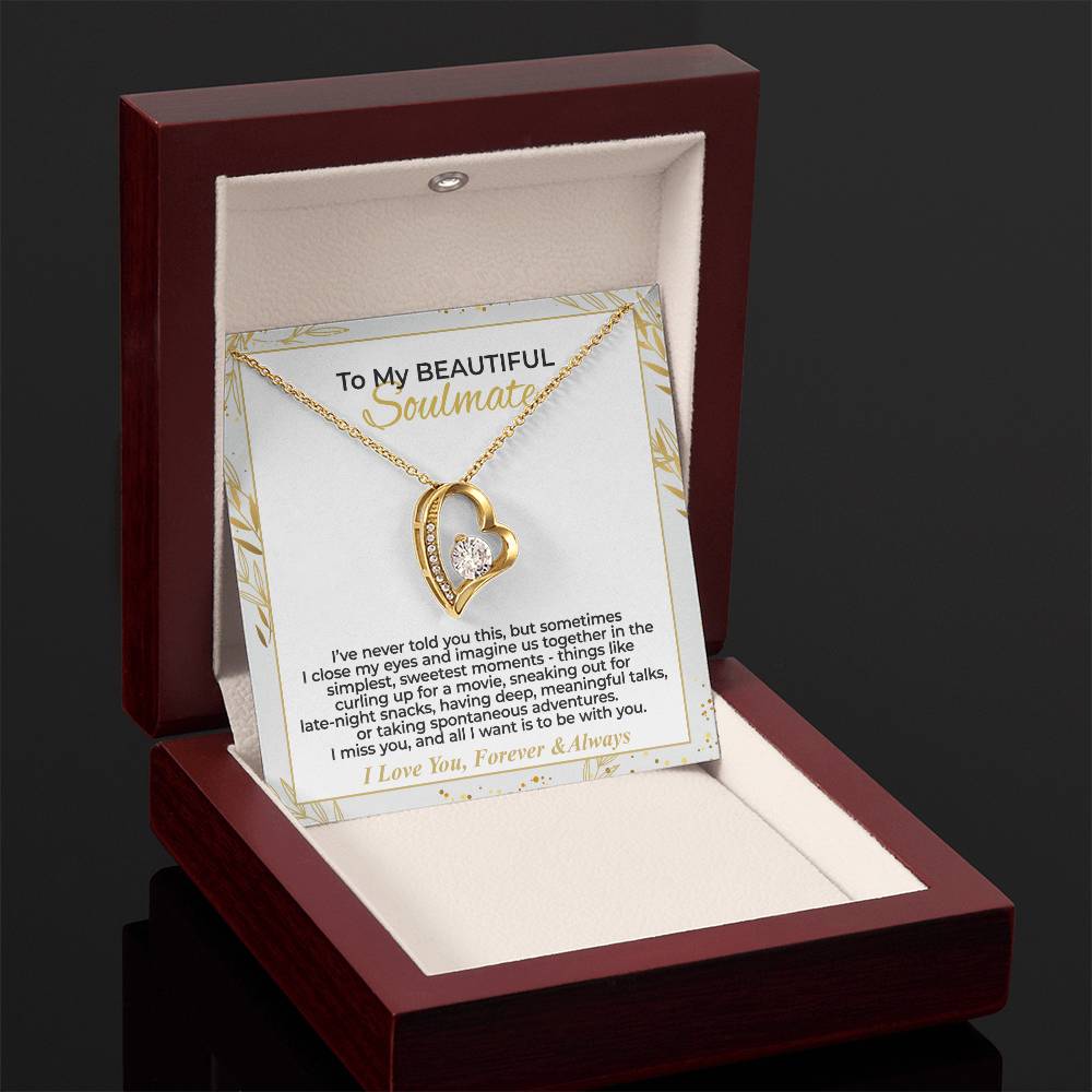 To My Soulmate - I Miss You - Forever Love Necklace Gift Set - WFL28.2