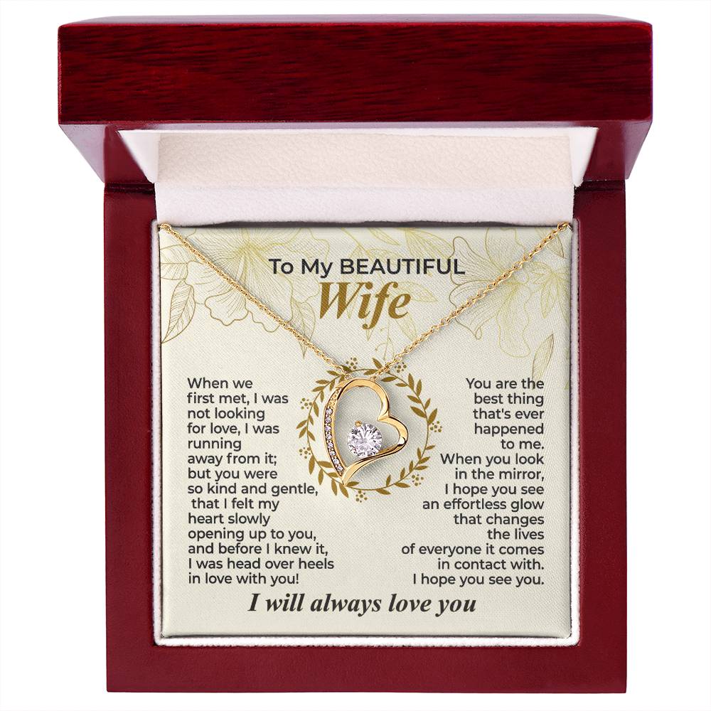 To My Wife – When We First Met - Necklace Gift Set – WFL29