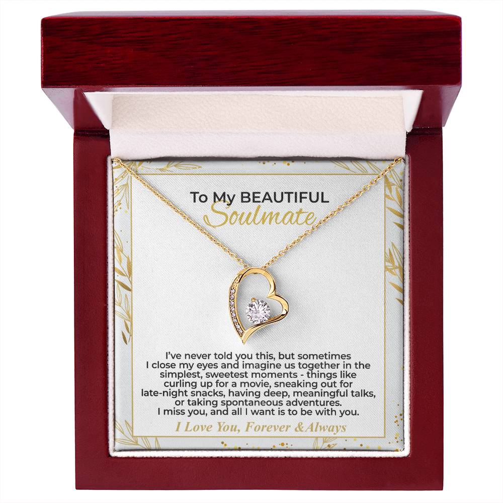 To My Soulmate - I Miss You - Forever Love Necklace Gift Set - WFL28.2