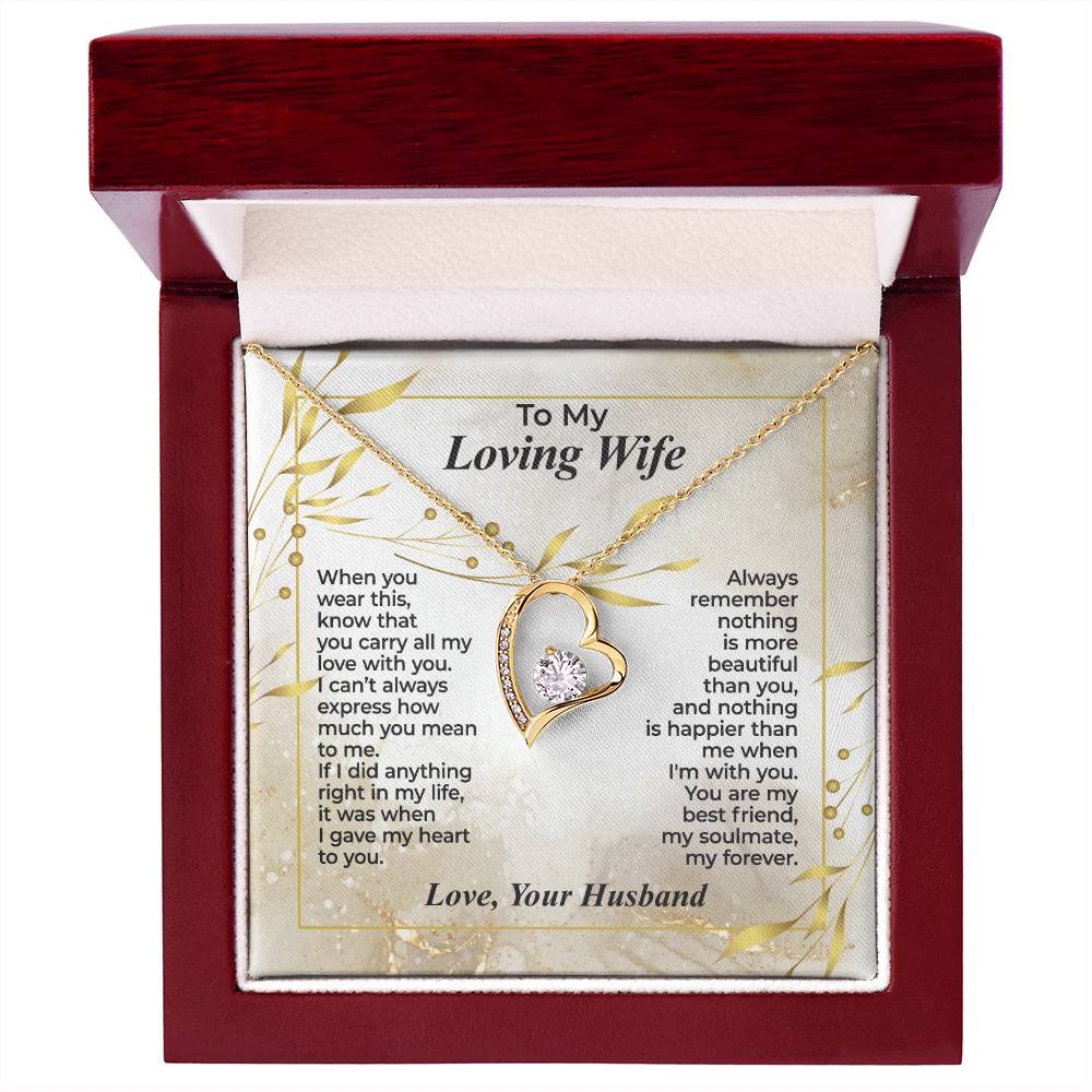 To My Wife – You Carry All My Love - Necklace Gift Set – WFL30.3