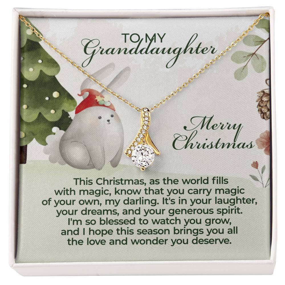 To Granddaughter – Wonder You Deserve Christmas Necklace  – GAB27