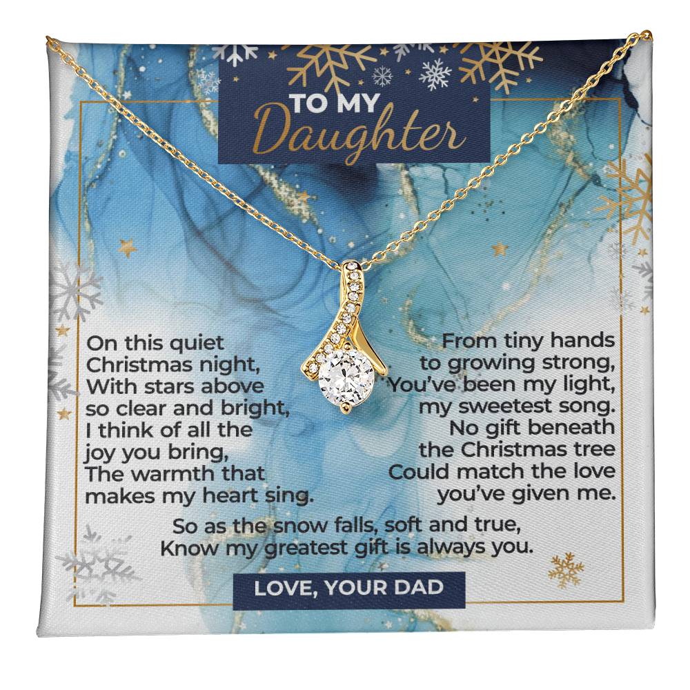 To My Daughter – My Greatest Gift – Christmas Special Necklace Set - DAB07