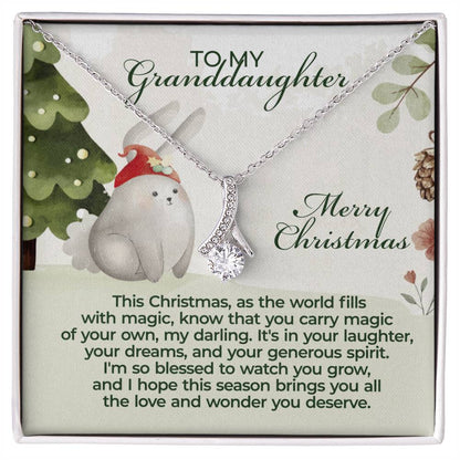 To Granddaughter – Wonder You Deserve Christmas Necklace  – GAB27