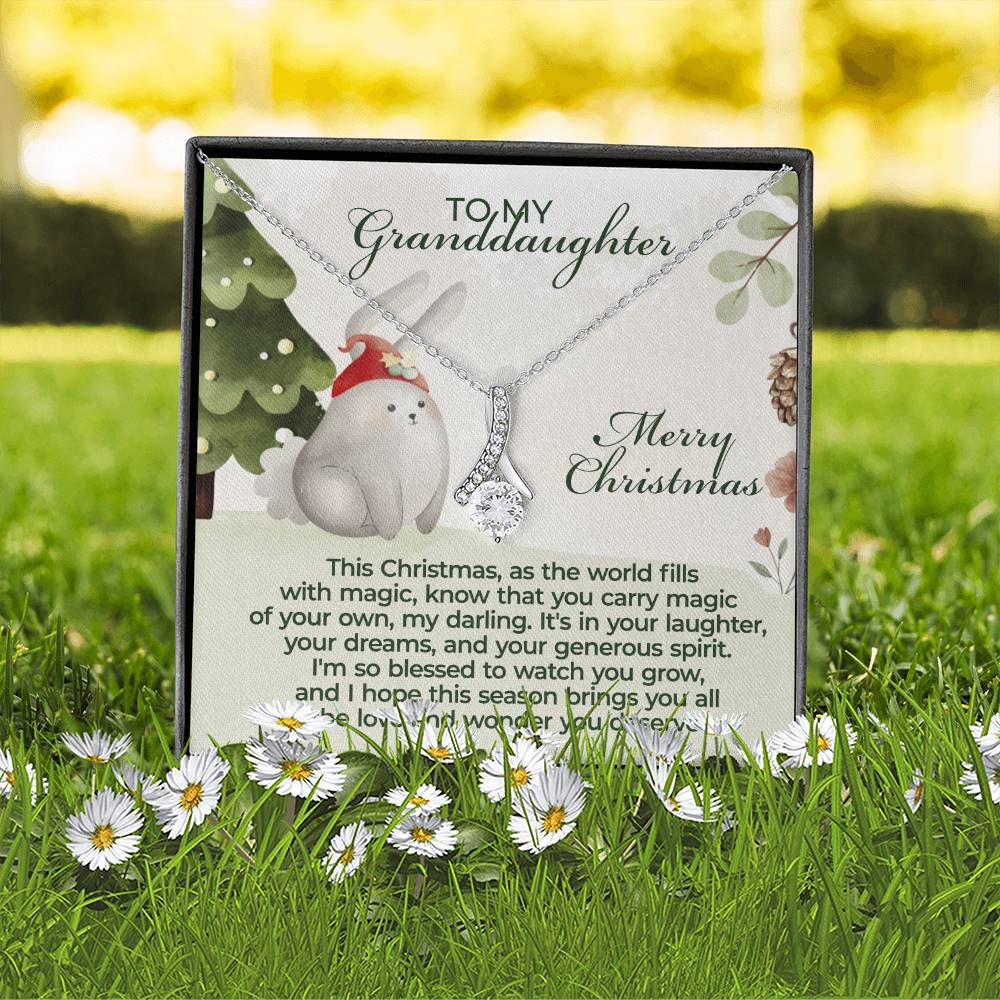 To Granddaughter – Wonder You Deserve Christmas Necklace  – GAB27