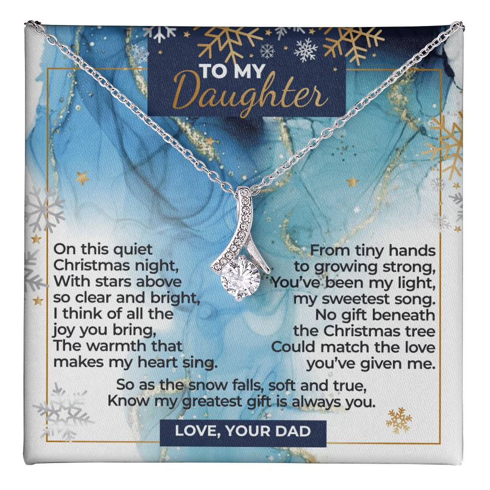 To My Daughter – My Greatest Gift – Christmas Special Necklace Set - DAB07