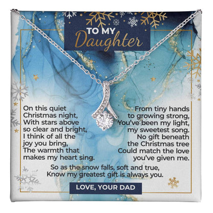 To My Daughter – My Greatest Gift – Christmas Special Necklace Set - DAB07