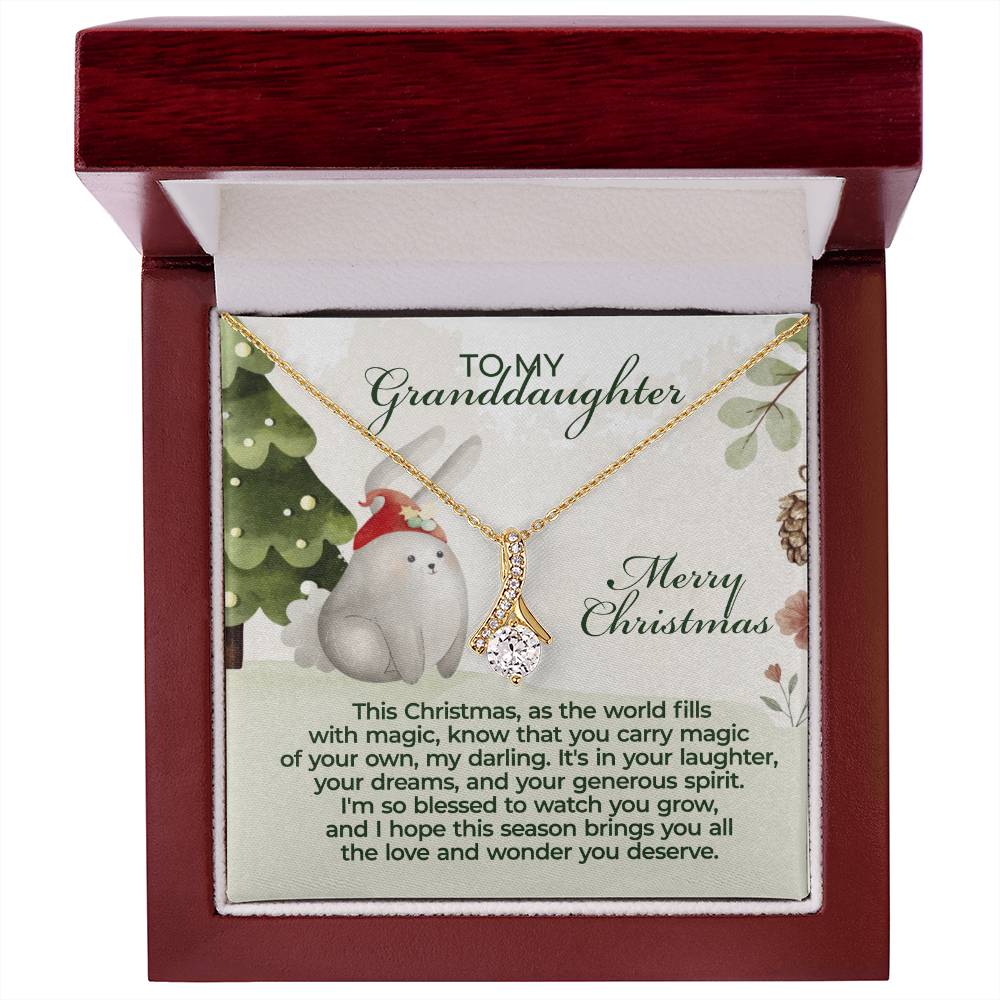 To Granddaughter – Wonder You Deserve Christmas Necklace  – GAB27