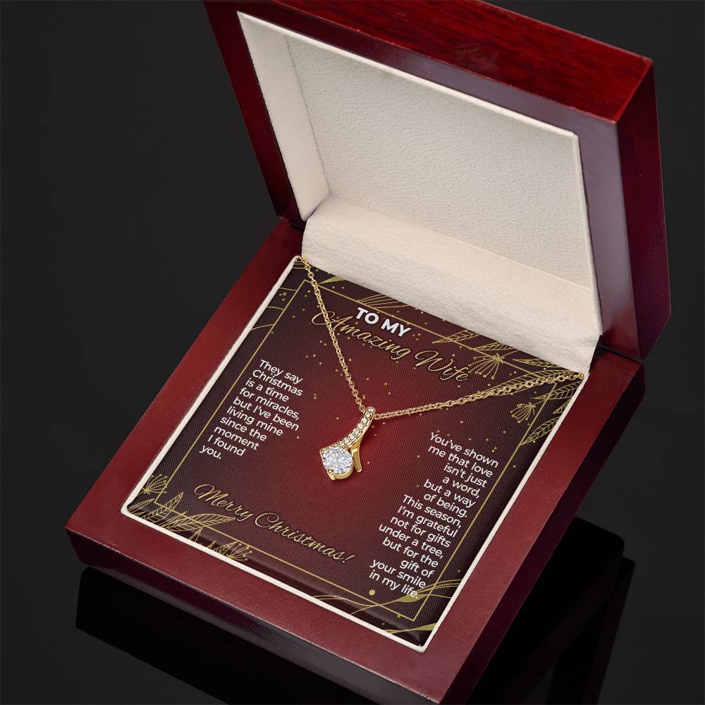 To Wife – Time for Miracle Christmas Necklace Gift Set – WAB22