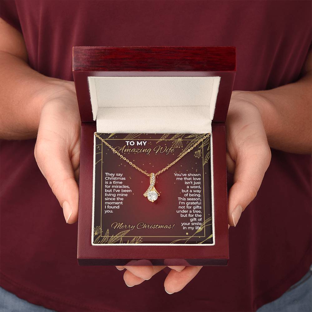 To Wife – Time for Miracle Christmas Necklace Gift Set – WAB22