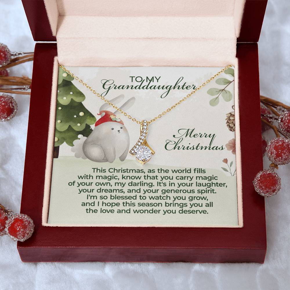 To Granddaughter – Wonder You Deserve Christmas Necklace  – GAB27