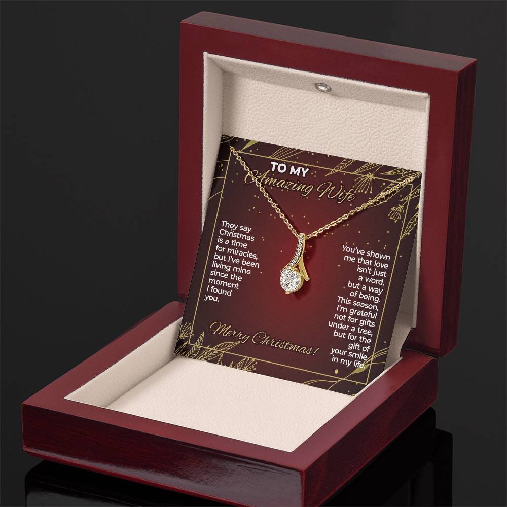 To Wife – Time for Miracle Christmas Necklace Gift Set – WAB22