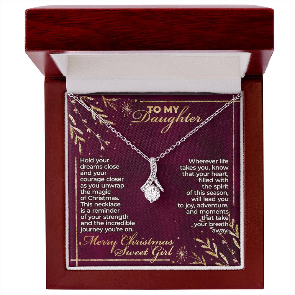 To Daughter – Sense of Belonging Christmas Necklace – DAB30