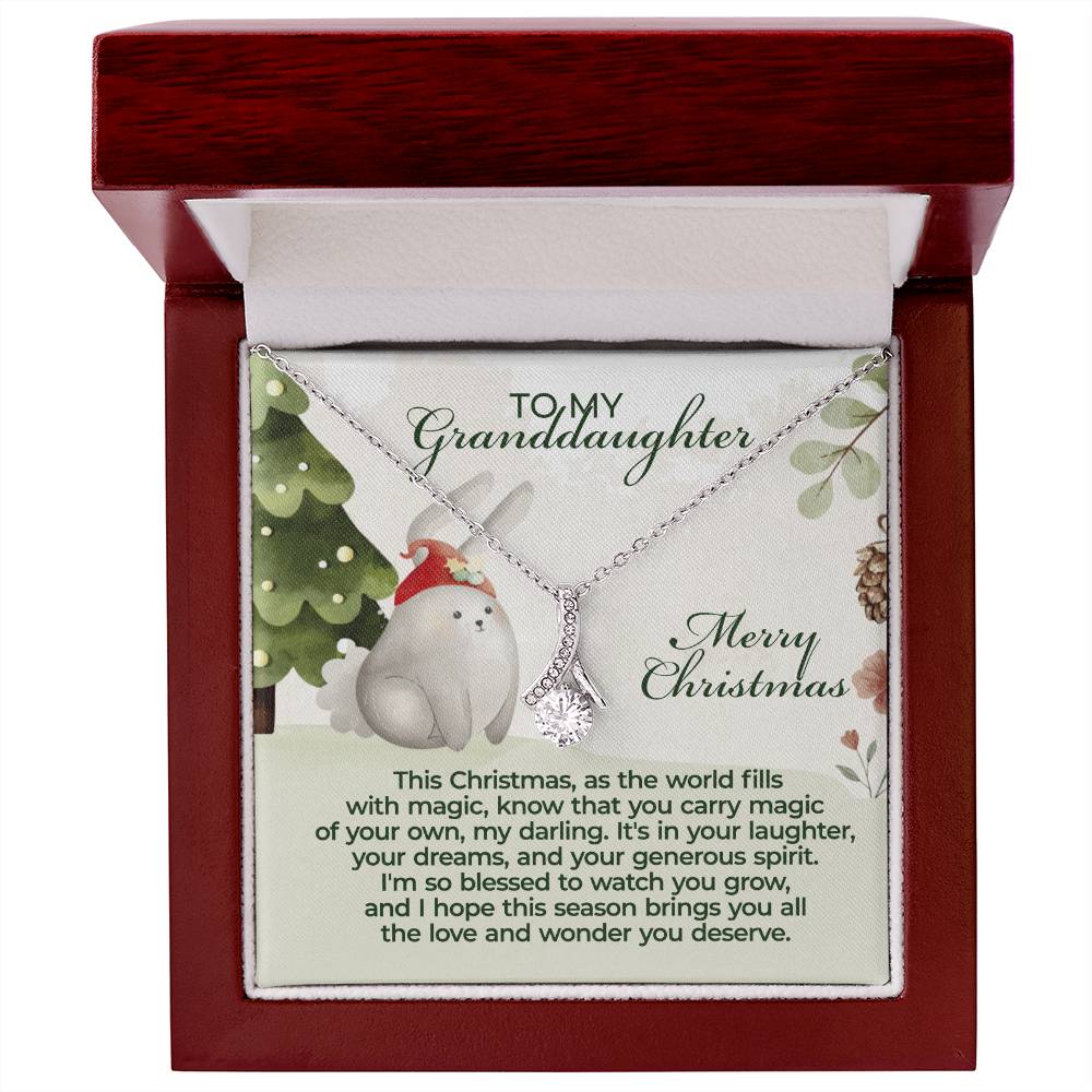 To Granddaughter – Wonder You Deserve Christmas Necklace  – GAB27