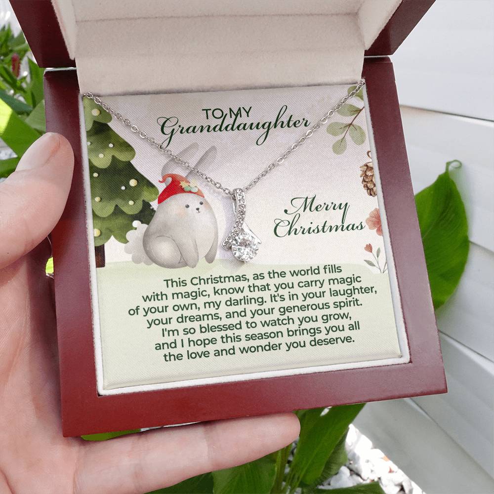 To Granddaughter – Wonder You Deserve Christmas Necklace  – GAB27