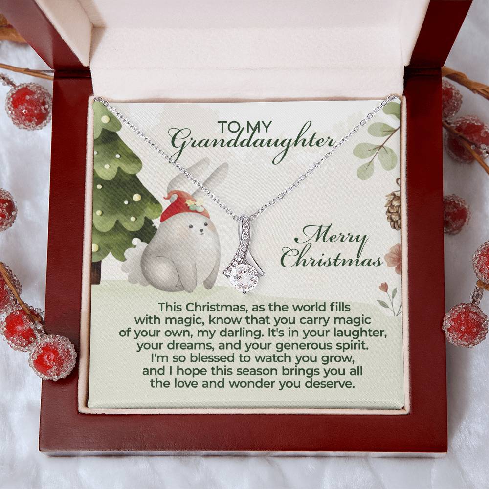 To Granddaughter – Wonder You Deserve Christmas Necklace  – GAB27