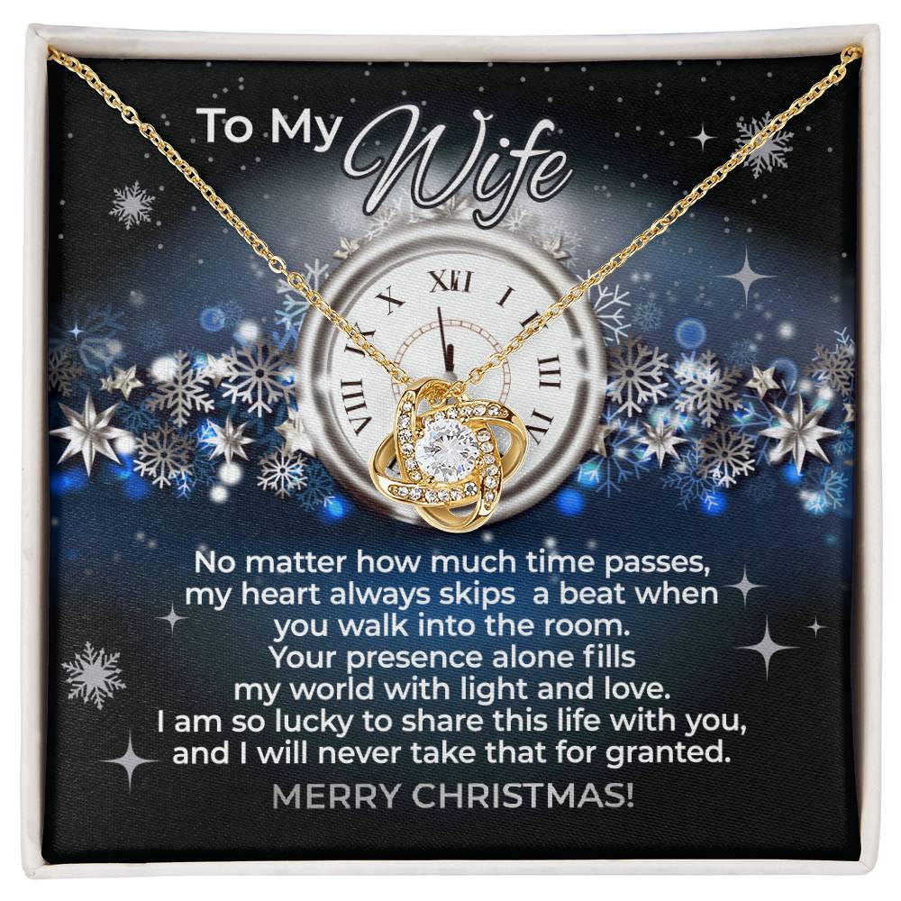 To My Wife - Love Knot Necklace Christmas Gift Set – WLK05