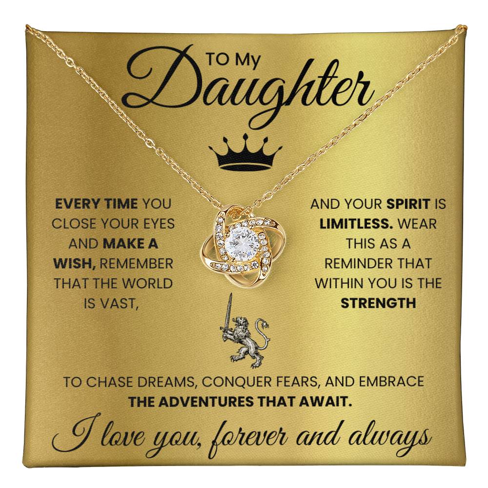 To My Daughter Necklace - Your Spirit is Limitless  DLK15