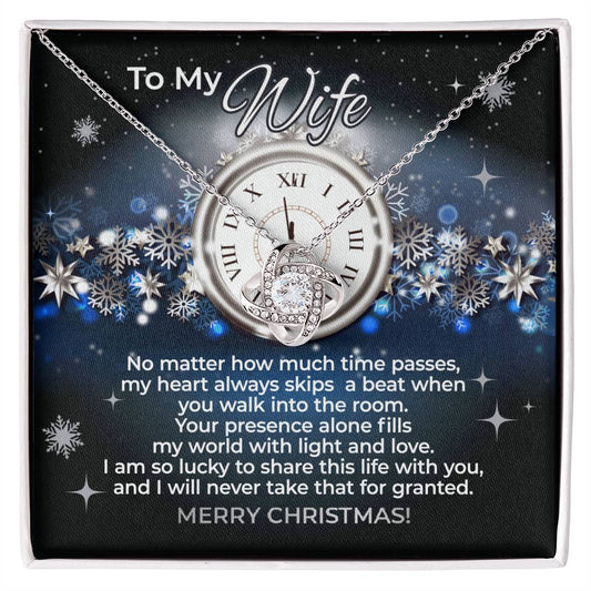 To My Wife - Love Knot Necklace Christmas Gift Set – WLK05