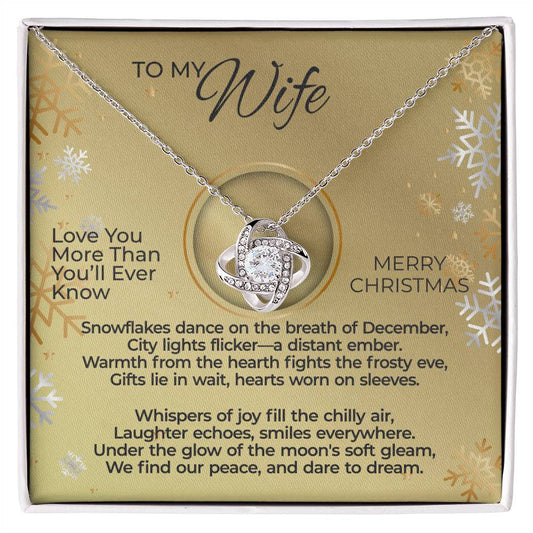 To Wife – Snowflakes Dance Christmas Necklace Gift  Set - WLK13