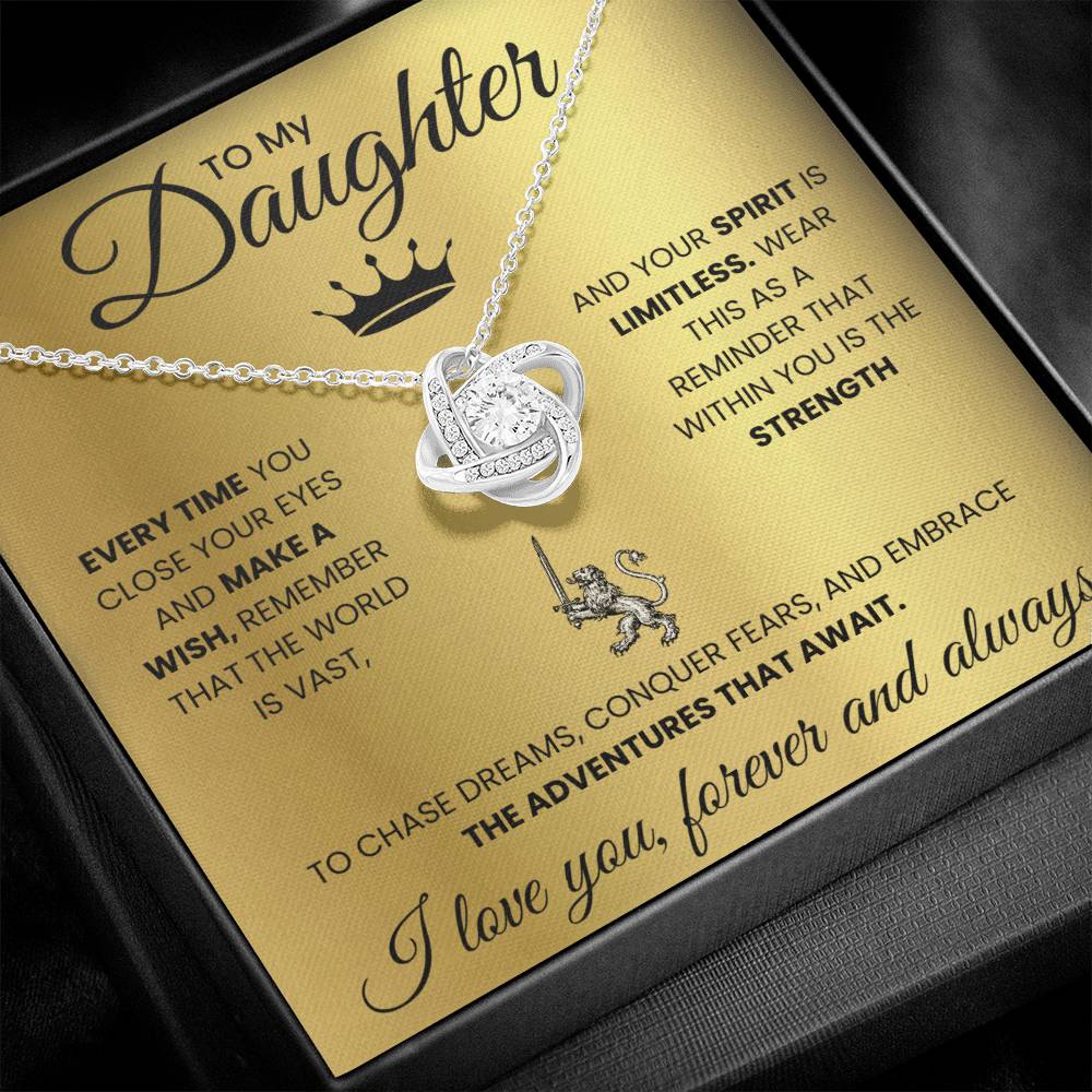 To My Daughter Necklace - Your Spirit is Limitless  DLK15