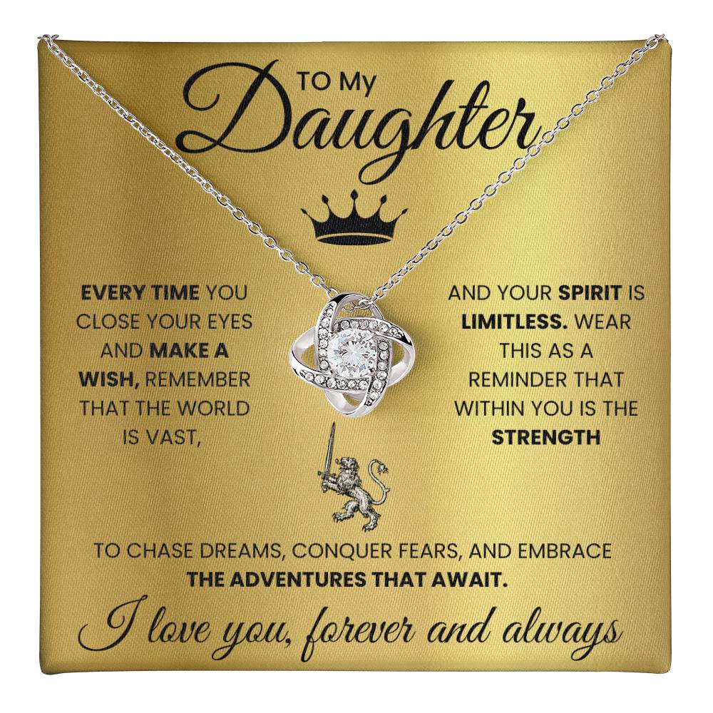 To My Daughter Necklace - Your Spirit is Limitless  DLK15