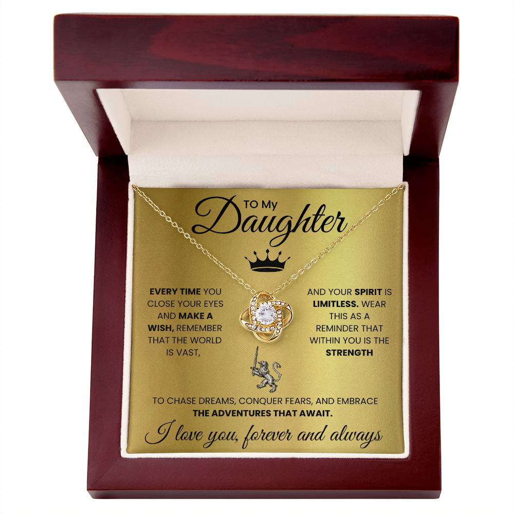 To My Daughter Necklace - Your Spirit is Limitless  DLK15