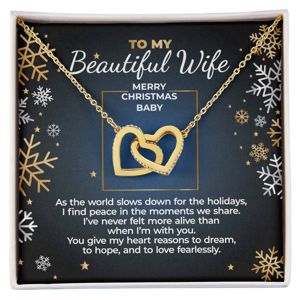 To My Beautiful Wife - Merry Christmas - Interlocking Hearts Gift Set – WIH04