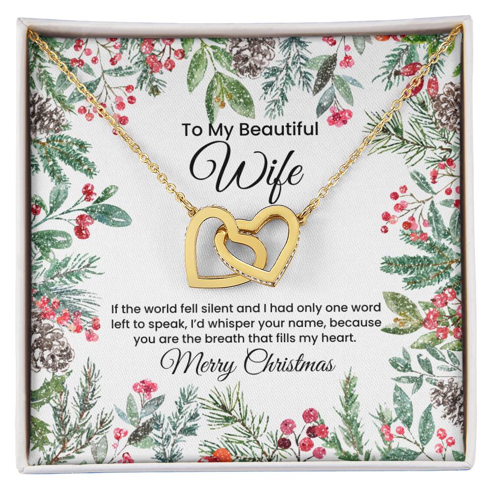 To My Wife – Breath That Fills My Heart Christmas Necklace – WIH23