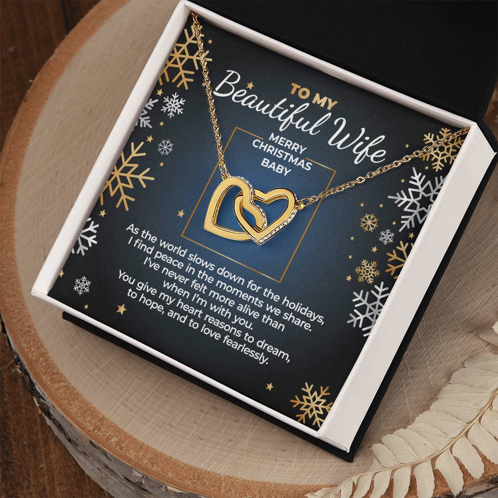 To My Beautiful Wife - Merry Christmas - Interlocking Hearts Gift Set – WIH04