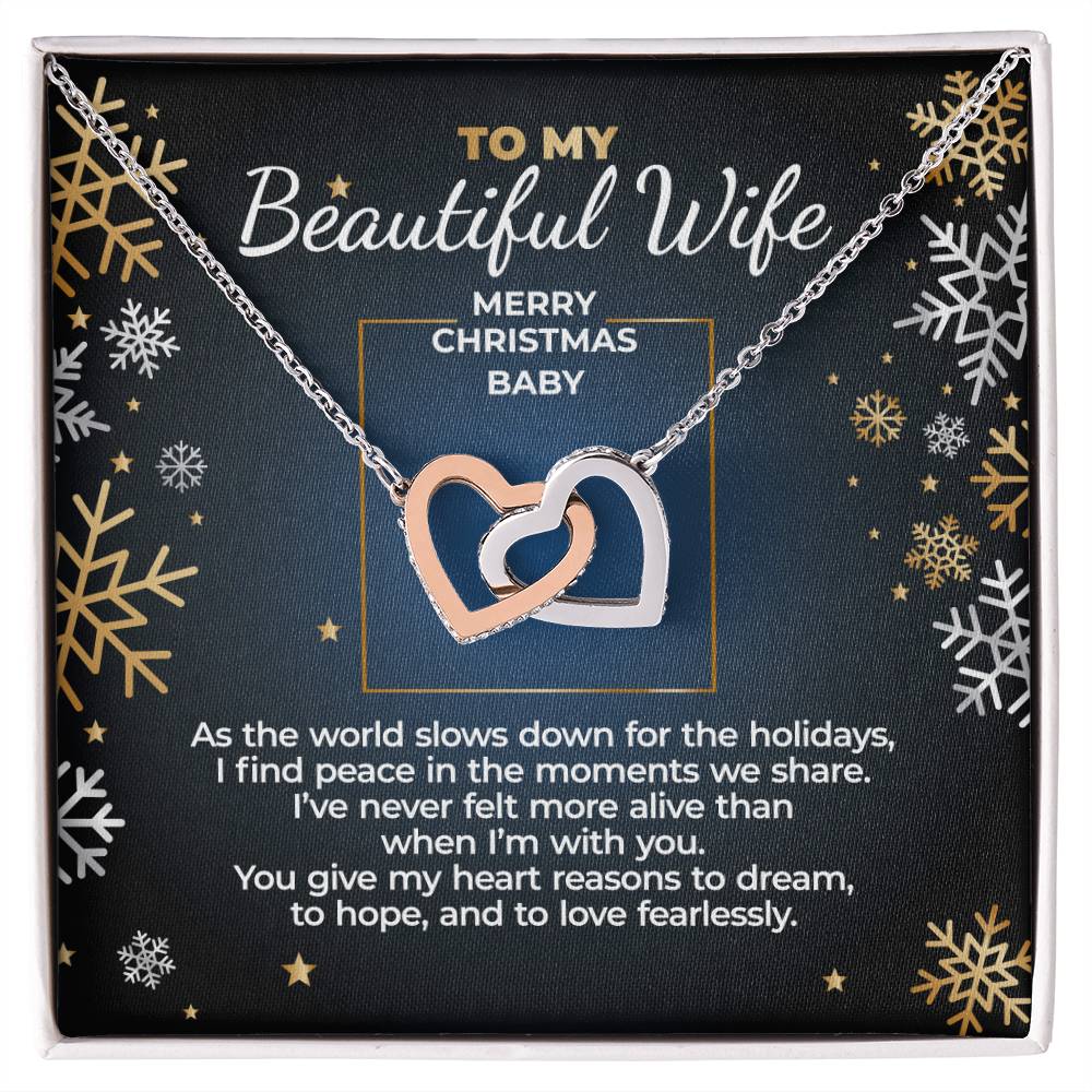 To My Beautiful Wife - Merry Christmas - Interlocking Hearts Gift Set – WIH04