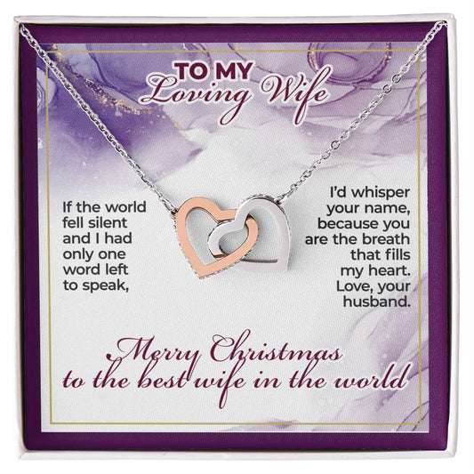 To Wife – Breath That Fills My Heart Christmas Necklace – WIH23