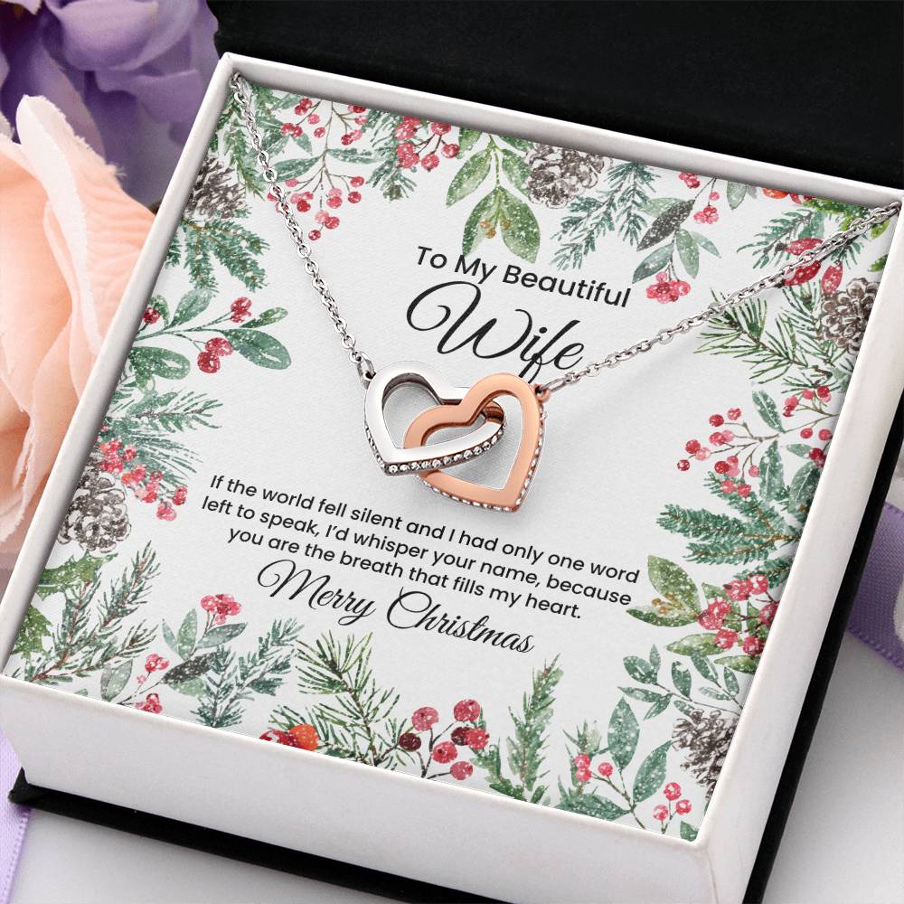 To My Wife – Breath That Fills My Heart Christmas Necklace – WIH23