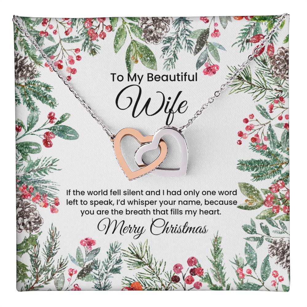 To My Wife – Breath That Fills My Heart Christmas Necklace – WIH23