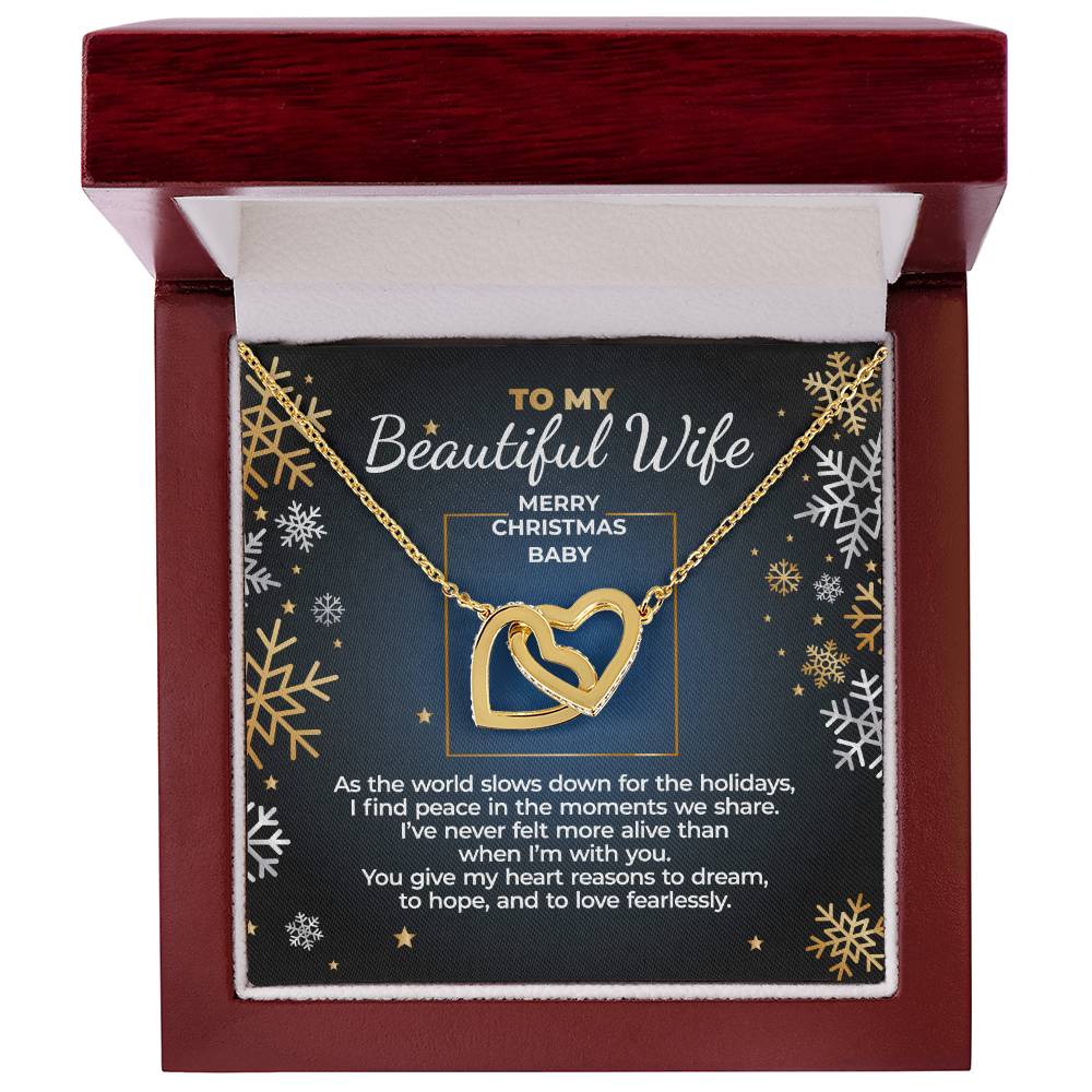 To My Beautiful Wife - Merry Christmas - Interlocking Hearts Gift Set – WIH04