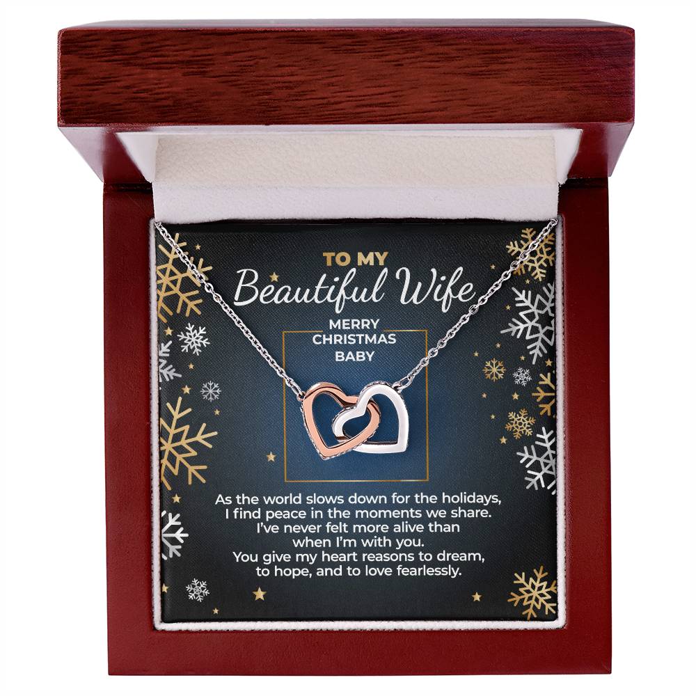 To My Beautiful Wife - Merry Christmas - Interlocking Hearts Gift Set – WIH04