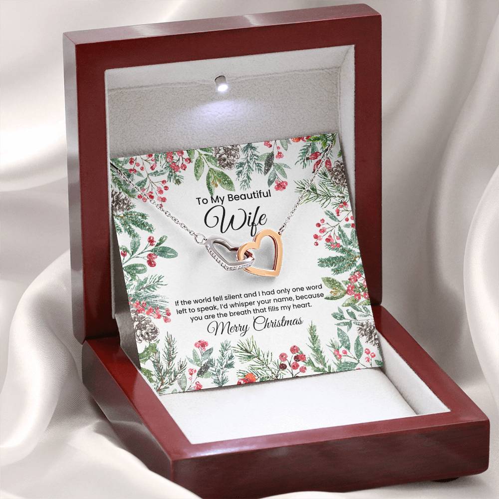 To My Wife – Breath That Fills My Heart Christmas Necklace – WIH23