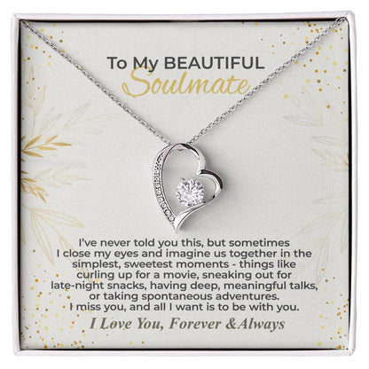 To My Soulmate - I Miss You - Forever Love Necklace Gift Set - WFL28.3