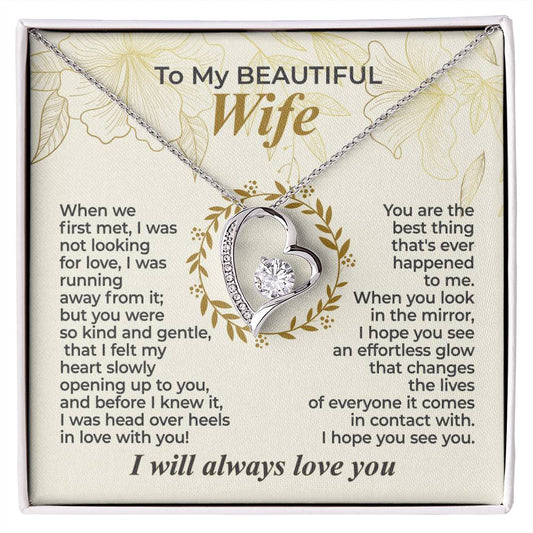 To My Wife – When We First Met - Necklace Gift Set – WFL29