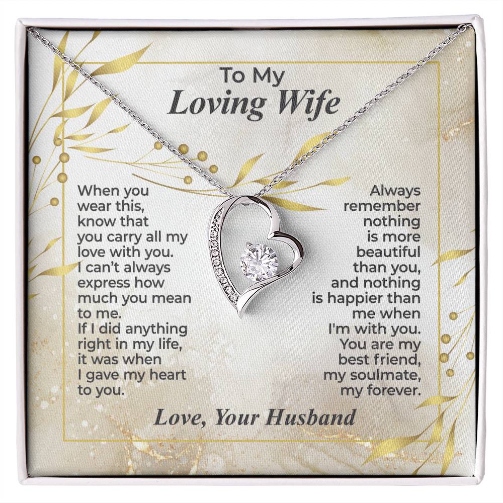 To My Wife – You Carry All My Love - Necklace Gift Set – WFL30.3