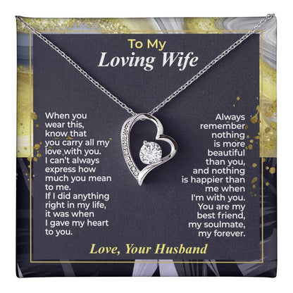 To My Wife – You Carry All My Love - Necklace Gift Set – WFL30