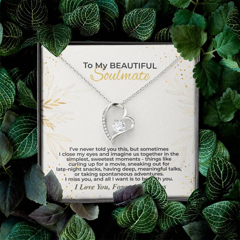 To My Soulmate - I Miss You - Forever Love Necklace Gift Set - WFL28.3