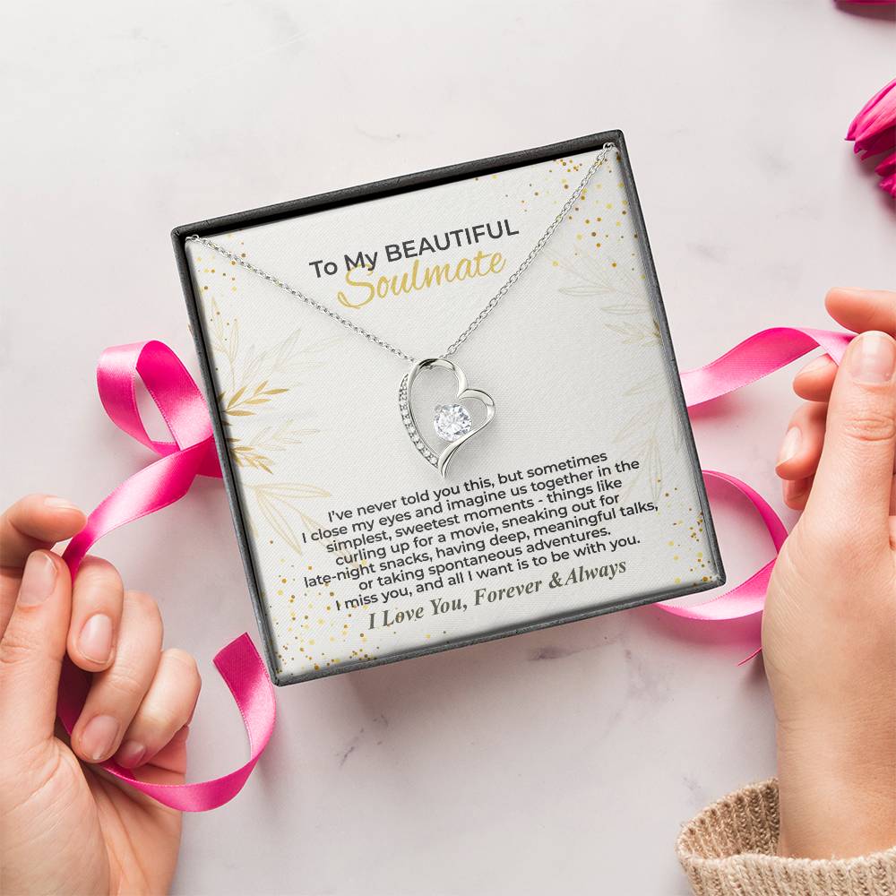 To My Soulmate - I Miss You - Forever Love Necklace Gift Set - WFL28.3